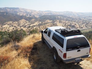 Truck overlooking vista point.