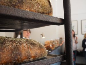 Loafs of bread at a Swedish bakery.