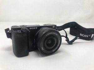 A Sony a6000 camera.