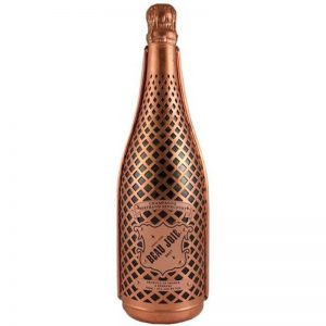 A bottle of Beau Joie Brut Champagne.