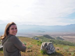 Caitlin overlooking Lake Isabella