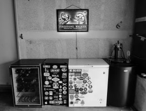 photo of small appliances along garage wall