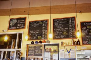 Beer menu at Mountain Rambler Brewery