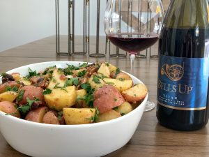 Bells up wine with potato salad