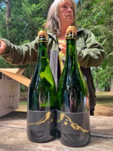 Mt. Hood sparkling wine bottles