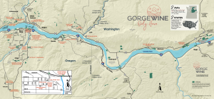 Map of the Columbia Gorge AVA region.